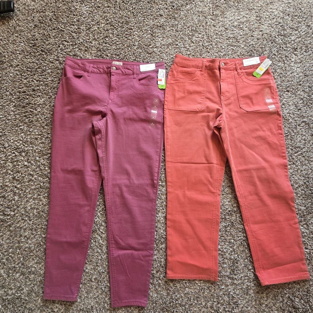 Maurices Women's Jeans in Purple and Orange